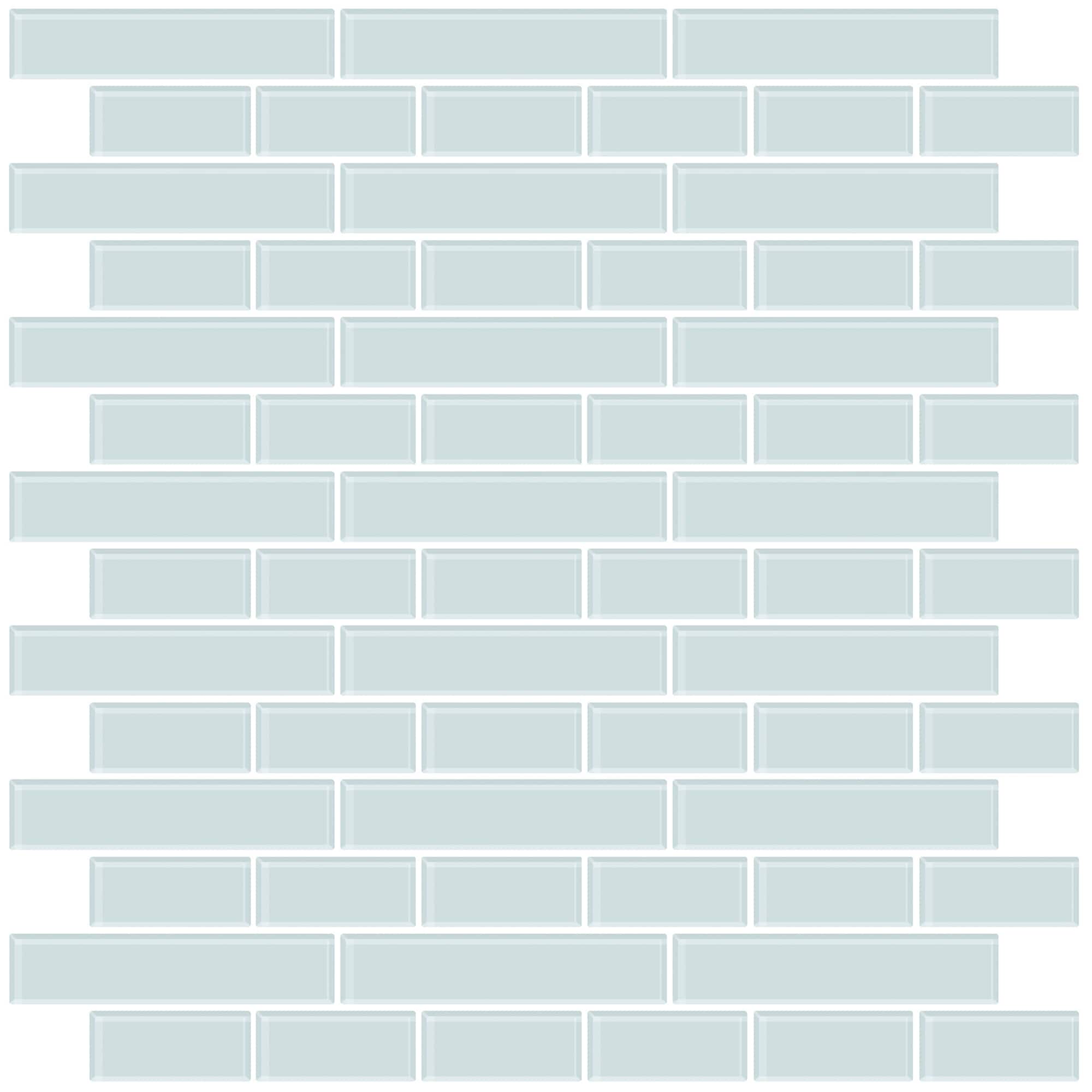 InHome Sea Glass Peel & Stick Backsplash Tiles